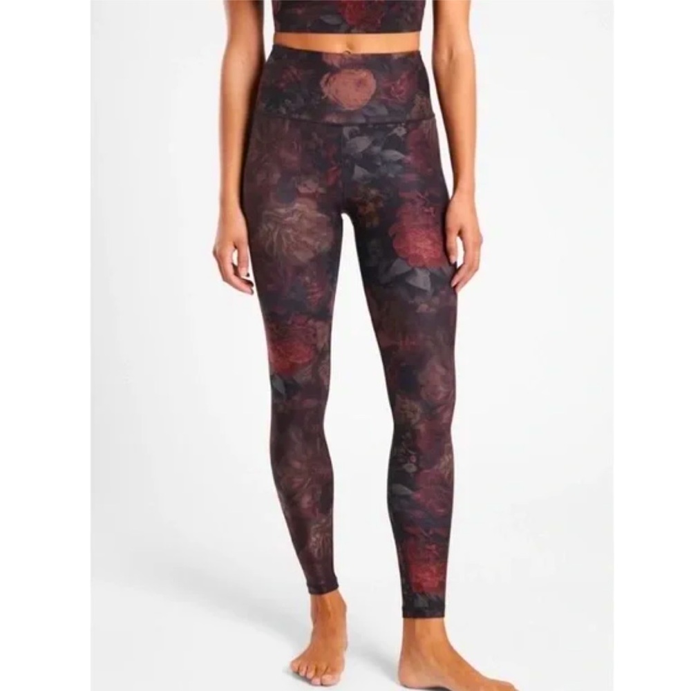 Athleta Antionette Dark Floral Elation Tight Medium Petite MP